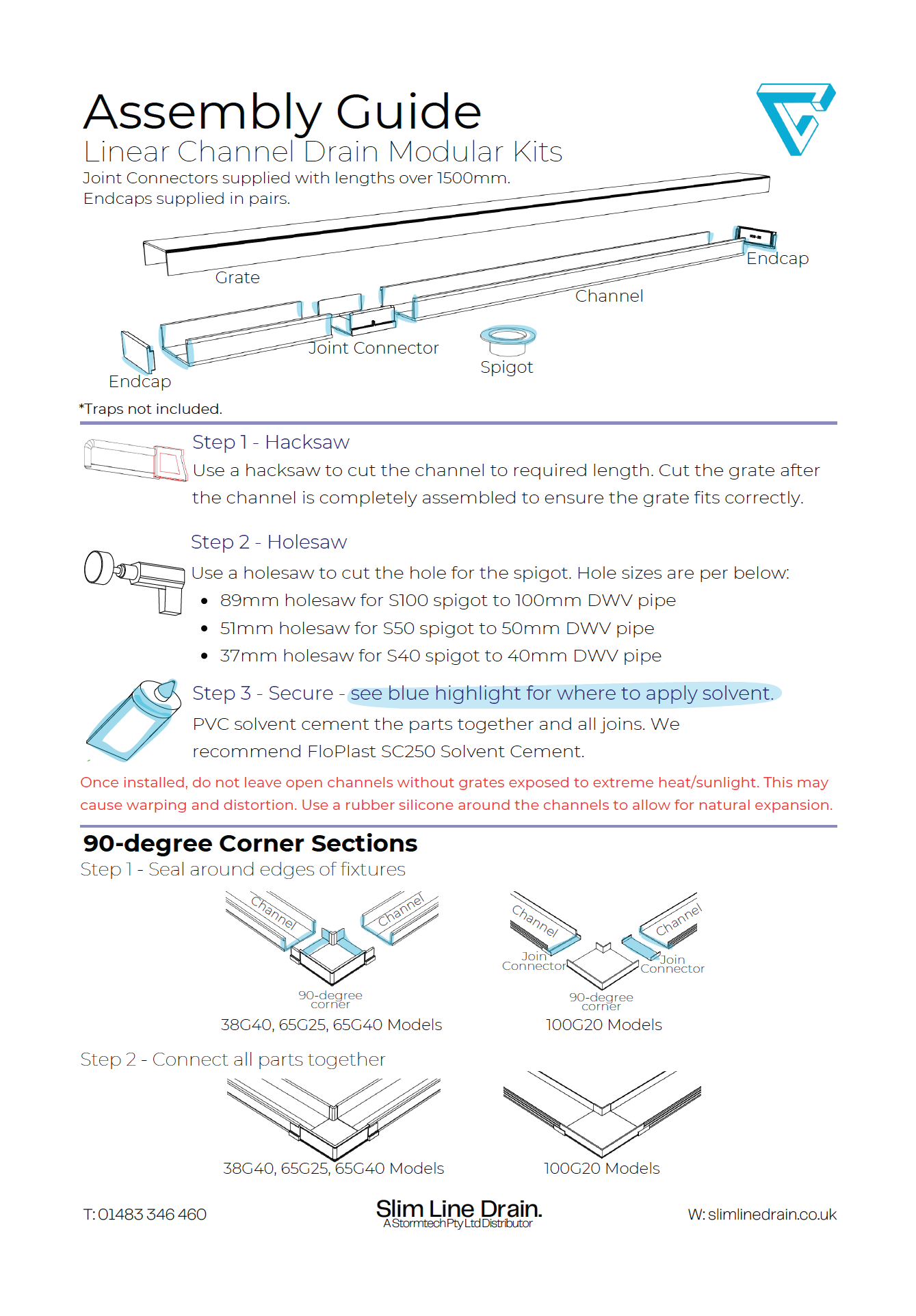 Architectural Wedge Wire Channel Drain Kit 74mm (W) x 42mm (D) - Image 10
