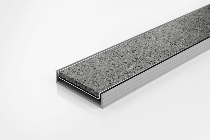 Tile Insert Channel Drain Kit 106mm (W) x 23mm (D)